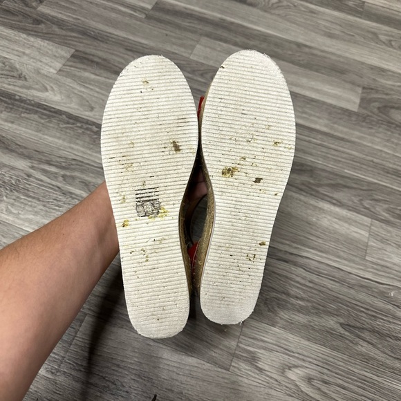 See by Chloe Glyn Mid Wedge Platform Espadrilles Suede Red 38 - Picture 4 of 7